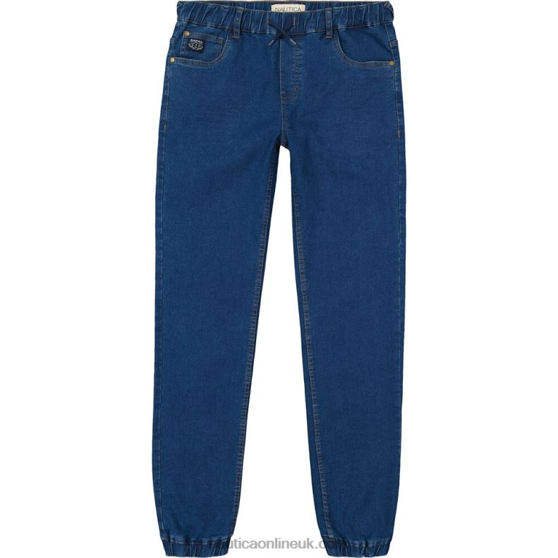 Nautica Boys' Denim Jogger (8-20) L6J4L1058 Pure Deep Bay Wash
