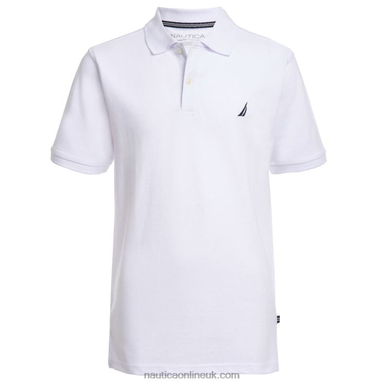 Nautica Boys' Classic Deck Polo (8-20) L6J4L1065 Antique White Wash