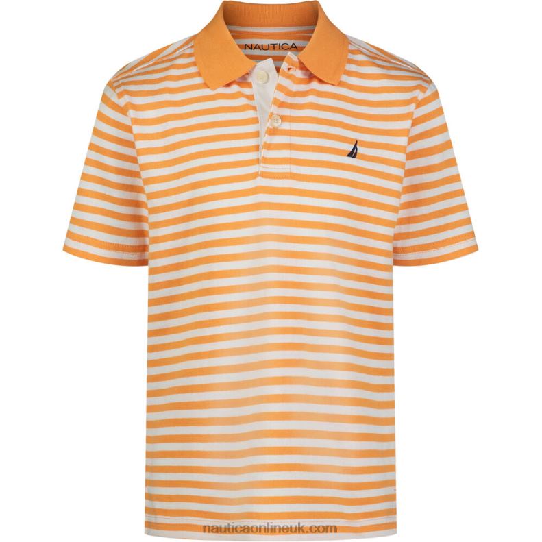 Nautica Boys' Striped Polo (8-20) L6J4L1051 Sailor Red