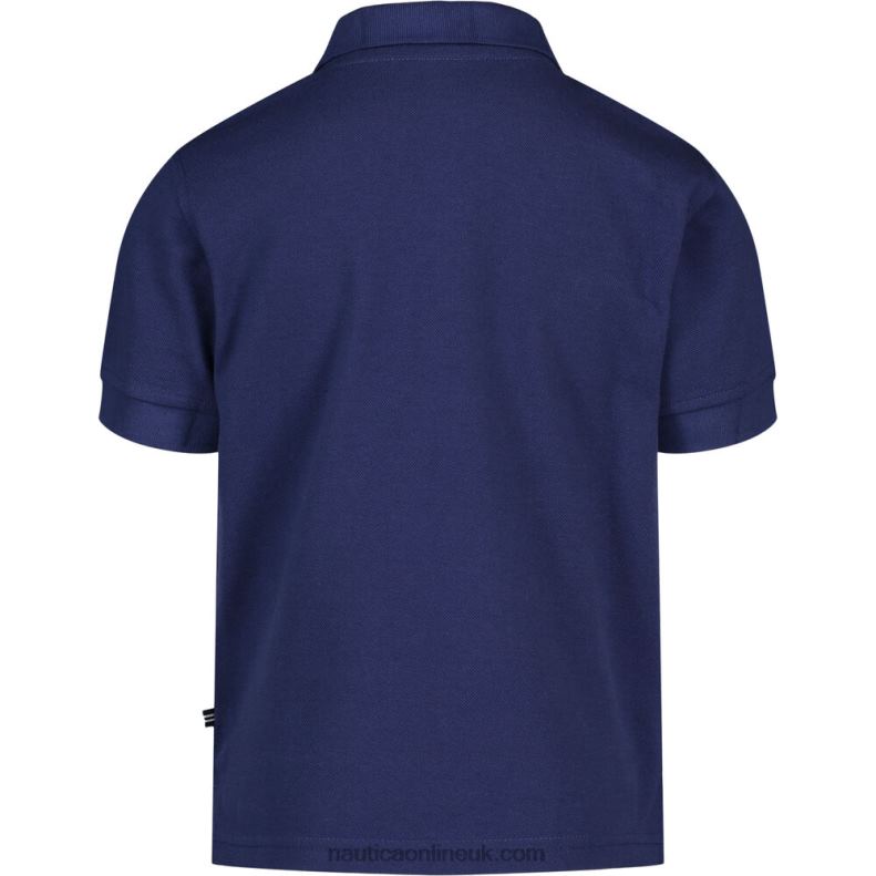 Nautica Little Boys\' Logo Graphics Polo (4-7) L6J4L1127 J Navy