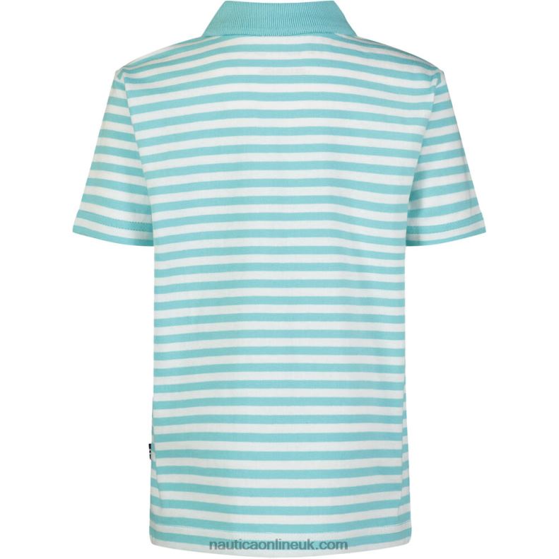 Nautica Little Boys\' Striped Polo (4-7) L6J4L1234 Angel Blue