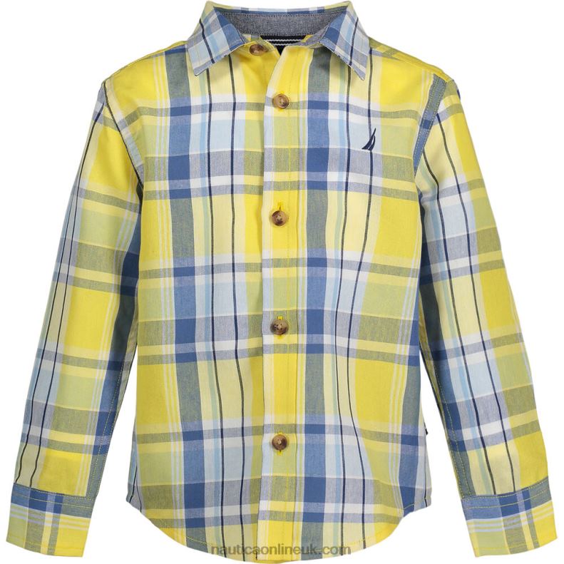 Nautica Little Boys' Plaid Shirt (4-7) L6J4L1173 Marigold