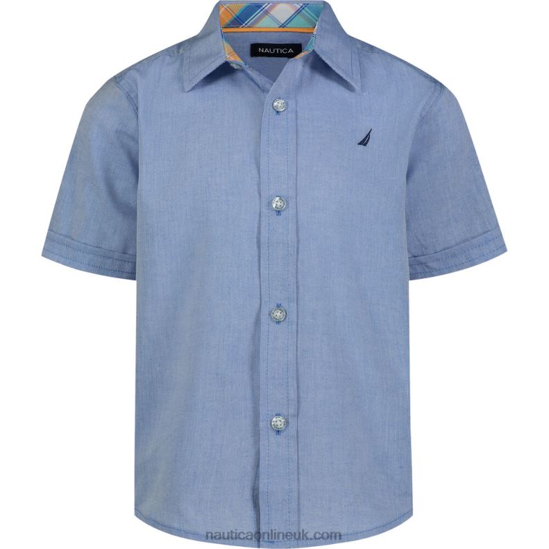 Nautica Little Boys' Textured Shirt (4-7) L6J4L1256 Cobalt Wave