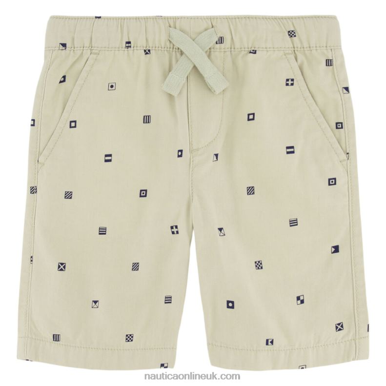 Nautica Boys' Embroidered Pull-On Short (8-20) L6J4L1086 Oyster Bay Heather
