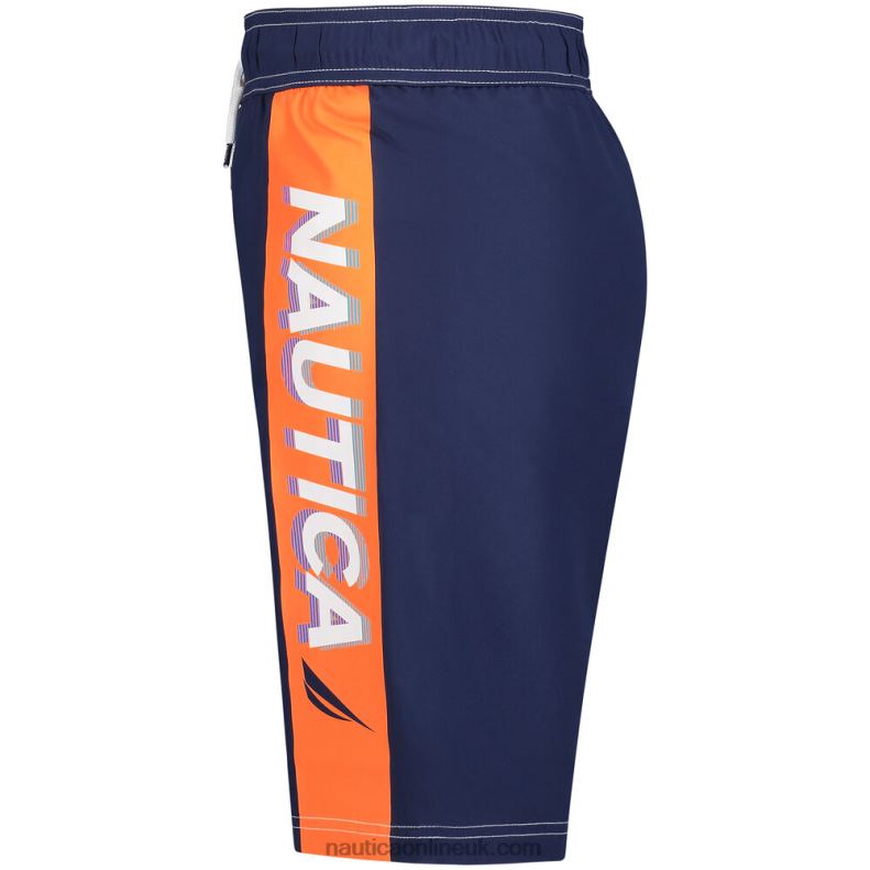 Nautica Boys\' Flag In Motion Board Short (2T-4T) L6J4L1284 J Navy
