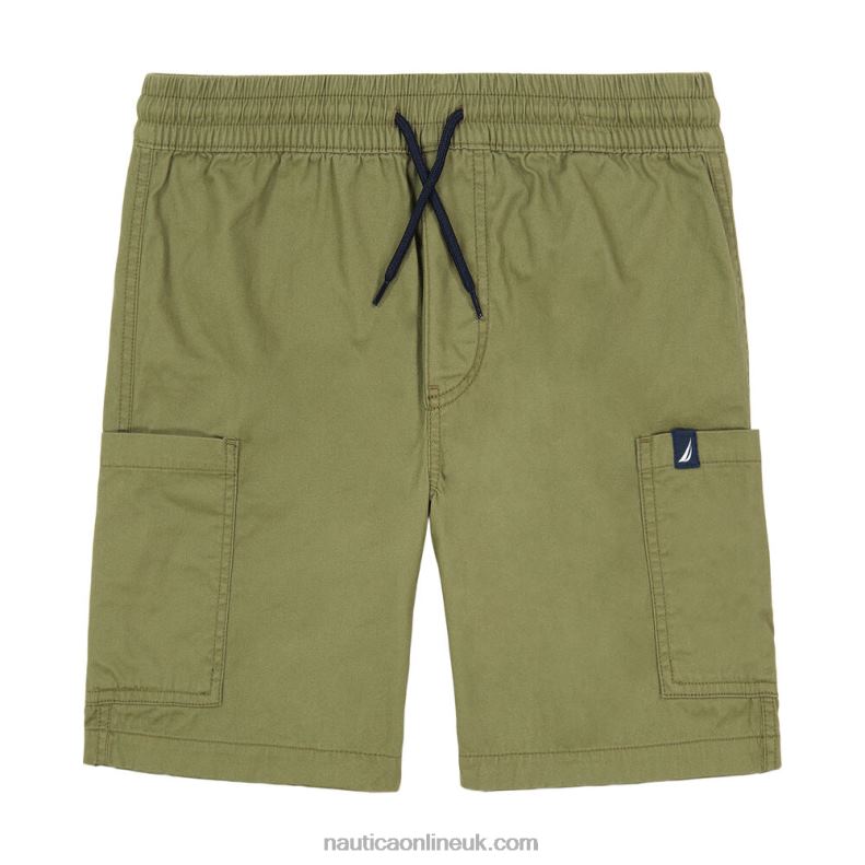 Nautica Boys' Pull-On Cargo Short (8-20) L6J4L1188 Deep Fern