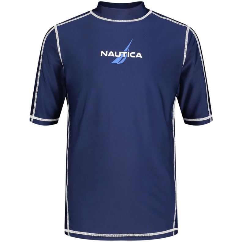 Nautica Boys' Rash Guard (8-16) L6J4L1063 J Navy