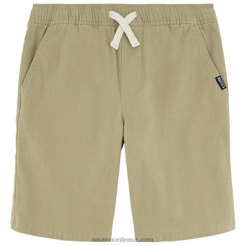 Nautica Boys' Solid Pull-On Short (8-20) L6J4L1052 Gesso