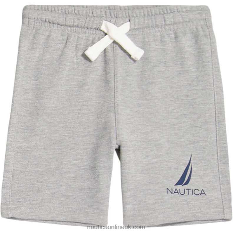 Nautica Little Boys' Solid Knit Short (4-7) L6J4L1212 Grey Heather