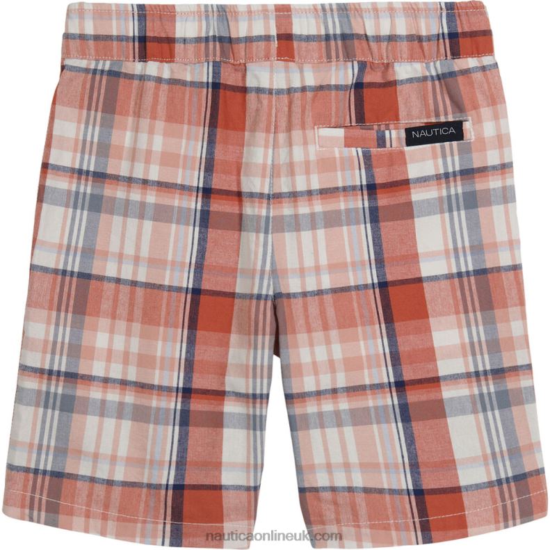Nautica Toddler Boys\' Plaid Pull-On Short (2T-4T) L6J4L1109 Pink Clay