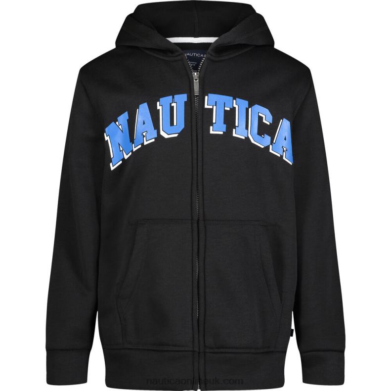 Nautica Toddler Boys' Logo Full-Zip Hoodie (2T-4T) L6J4L1158 Black