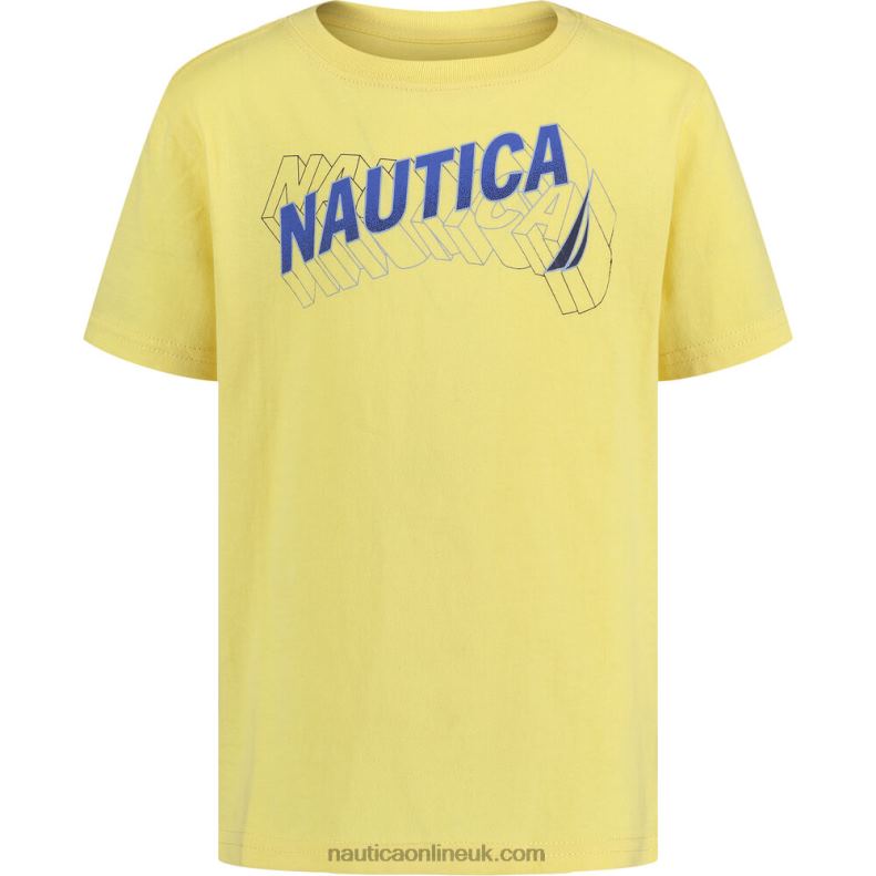 Nautica Boys' Dimensional Graphic T-Shirt (8-20) L6J4L1130 Cornsilk