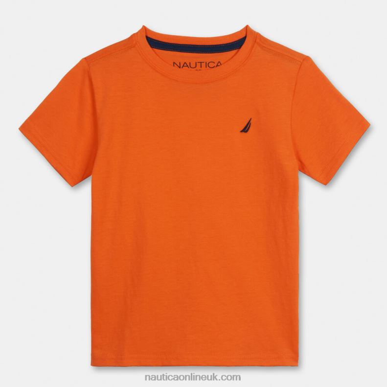 Nautica Boys' J-Class Logo T-Shirt (8-20) L6J4L1143 Coral Resort