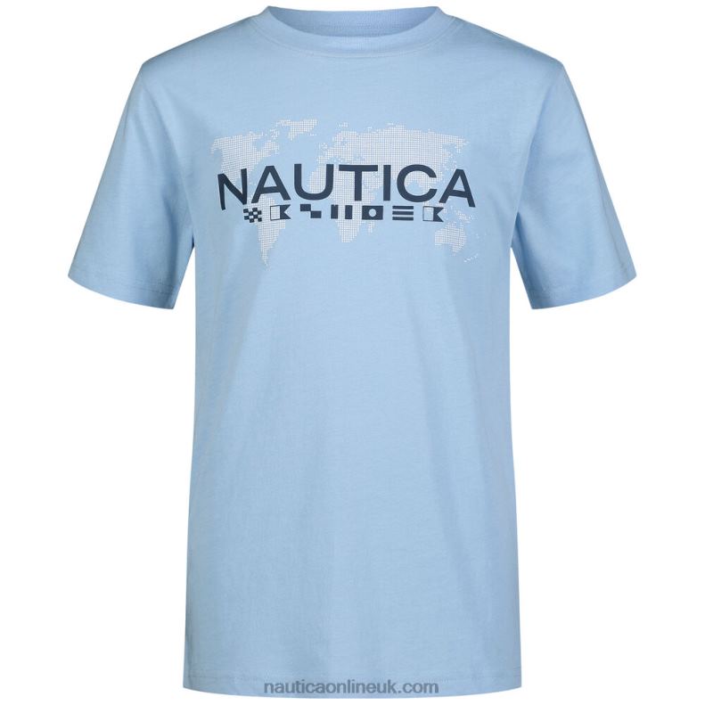 Nautica Boys' Multi-Angle Graphic T-Shirt (8-20) L6J4L1194 Azure Blue