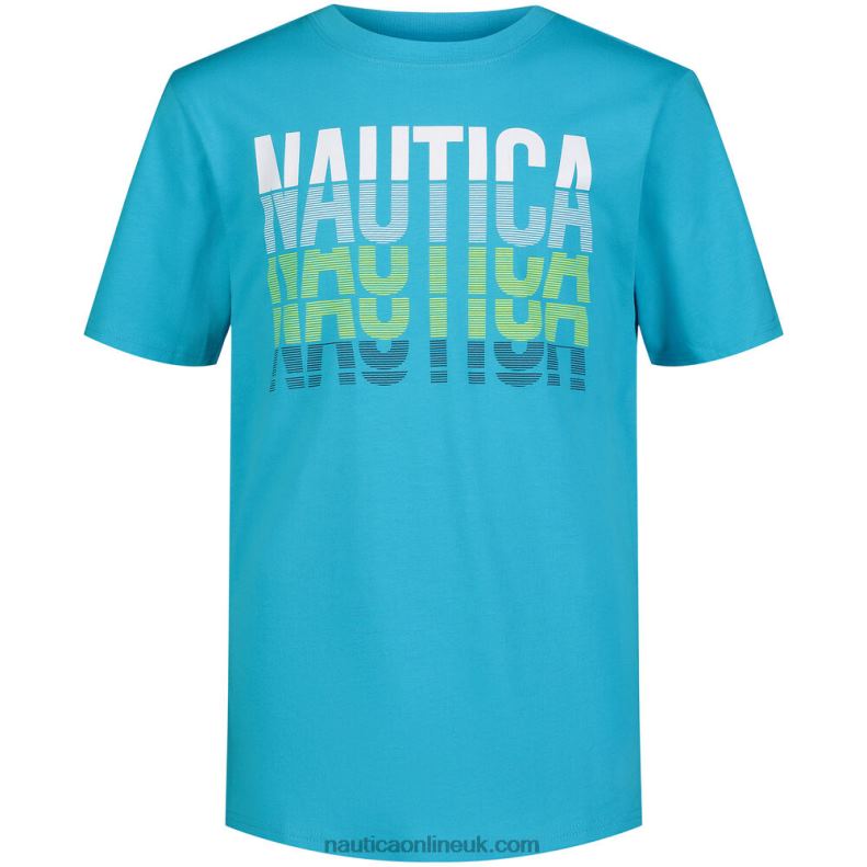 Nautica Boys' Stacked Graphic T-Shirt (8-20) L6J4L1193 Star Sapphire