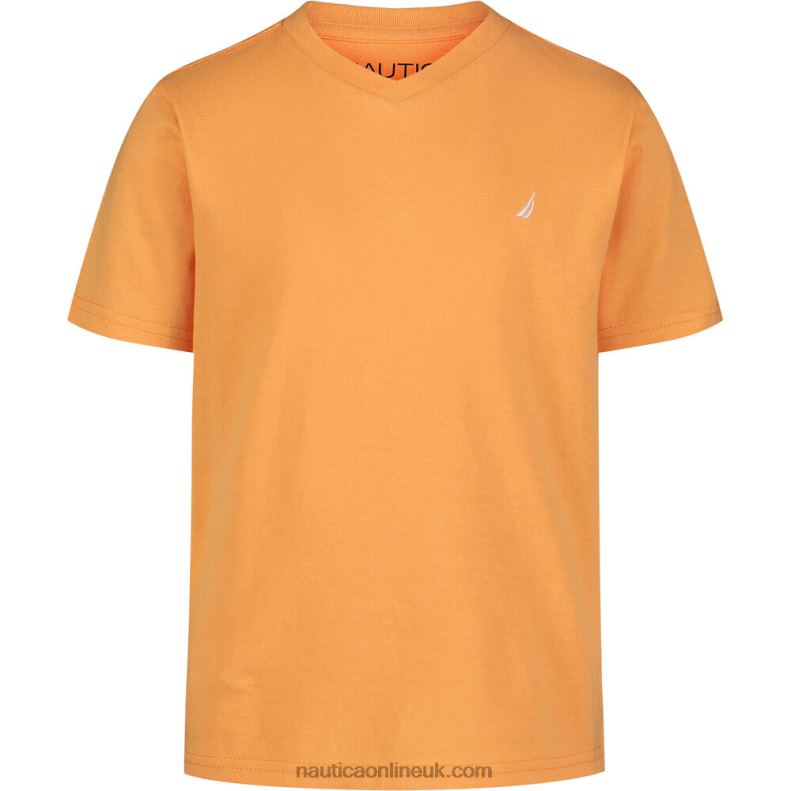 Nautica Boys' V-Neck T-Shirt (8-20) L6J4L1189 Sailor Red
