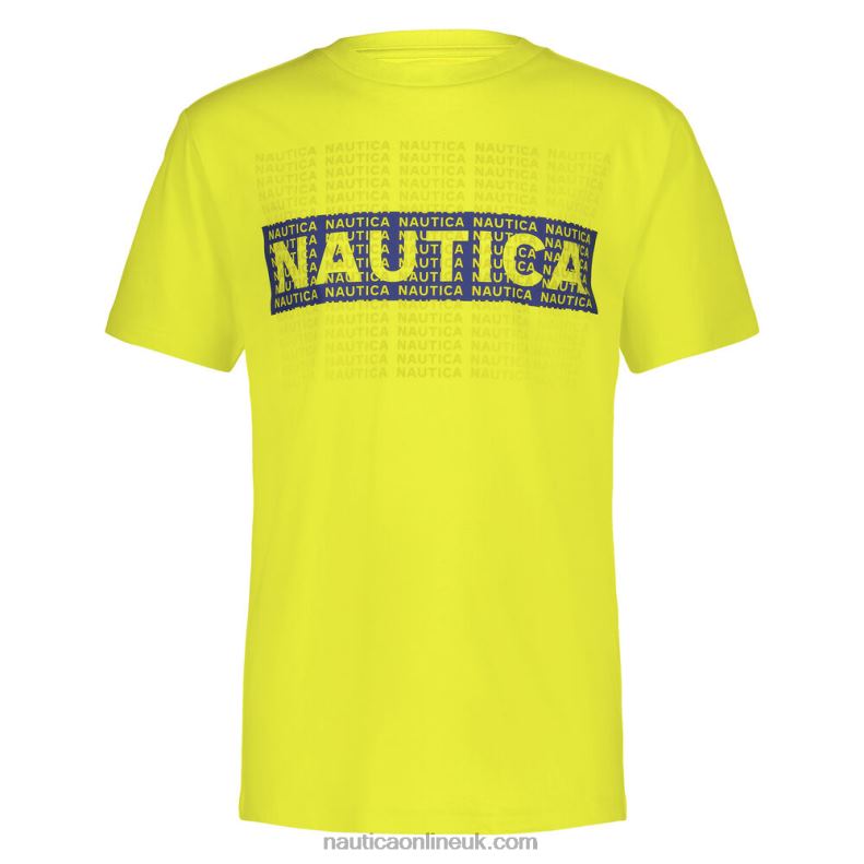 Nautica Little Boys' Layered Box Logo Graphic T-Shirt (4-7) L6J4L1111 Yellow Zest
