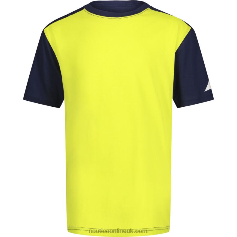 Nautica Little Boys' Shoulder Logo T-Shirt (4-7) L6J4L1116 Yellow Zest