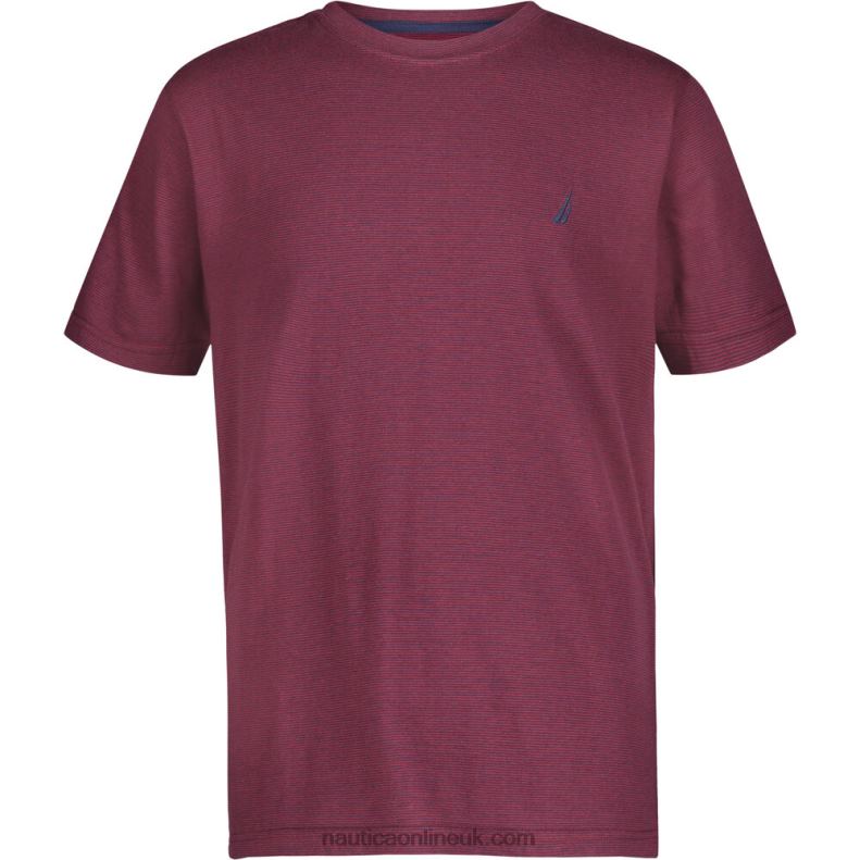 Nautica Little Boys' Striped T-Shirt (4-7) L6J4L1121 Flamingo
