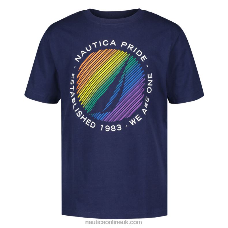 Nautica Little Boys' We Are One Graphic Ss T Shirt (4-7) L6J4L1125 J Navy