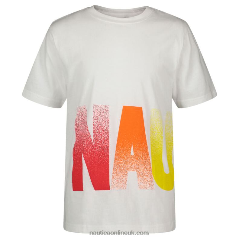 Nautica Toddler Boys' Pride Graphic T-Shirt (2T-4T) L6J4L1147 Antique White Wash