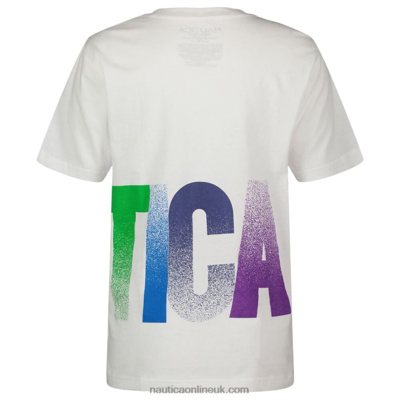 Nautica Toddler Boys\' Pride Graphic T-Shirt (2T-4T) L6J4L1147 Antique White Wash