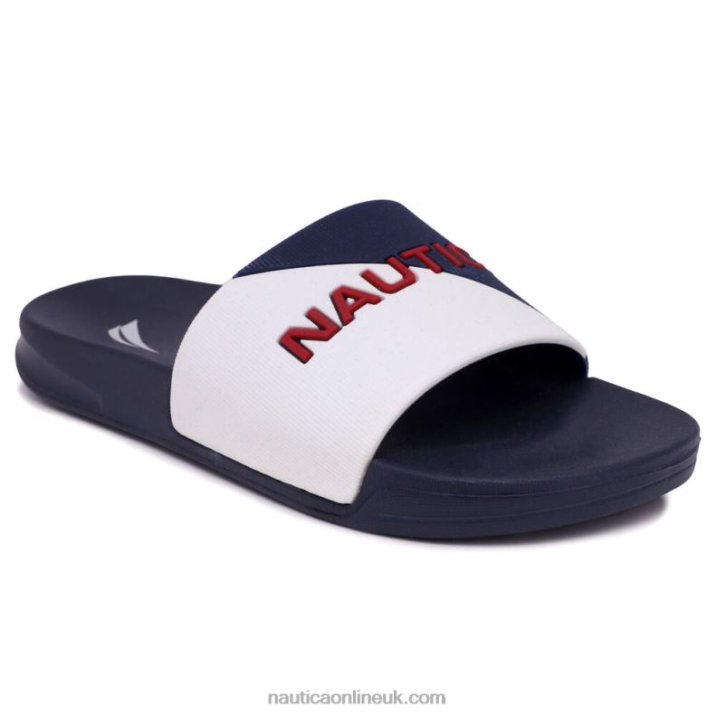 Nautica Logo Slide Sandal L6J4L1214 Ice Blue