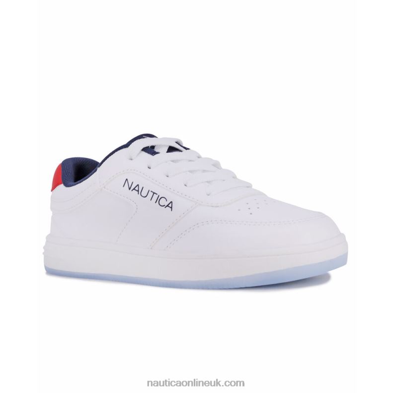 Nautica Boys' Lake Edge Sneaker L6J4L1192 White