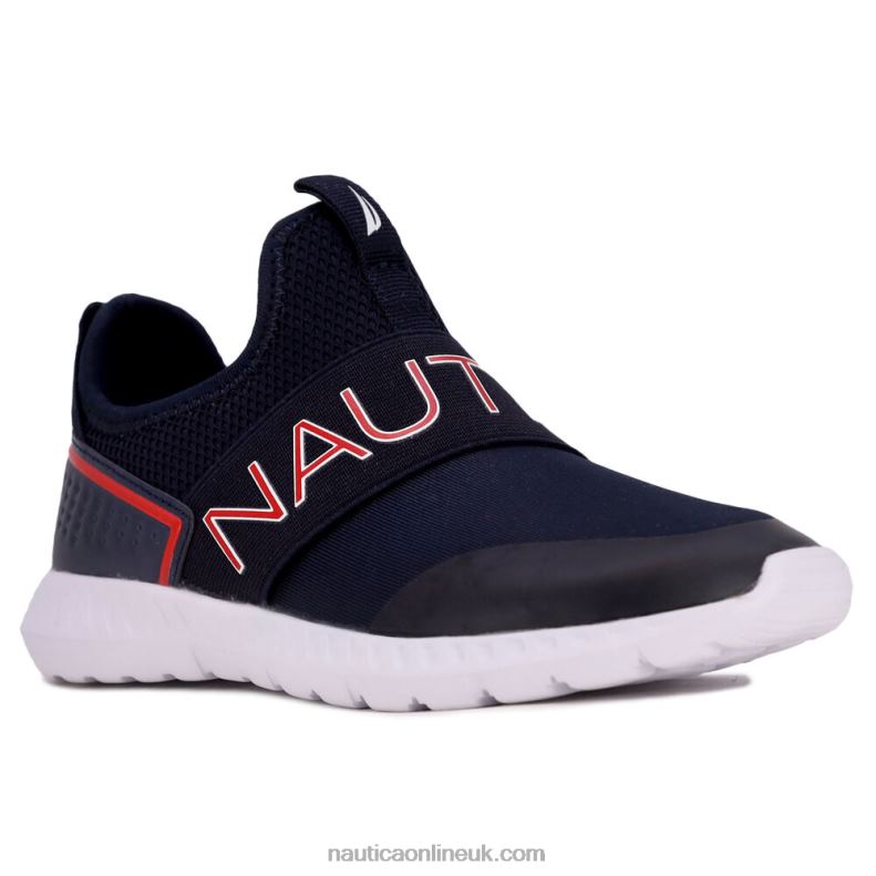 Nautica Boys' Logo Slip-On Sneaker L6J4L1128 Navy