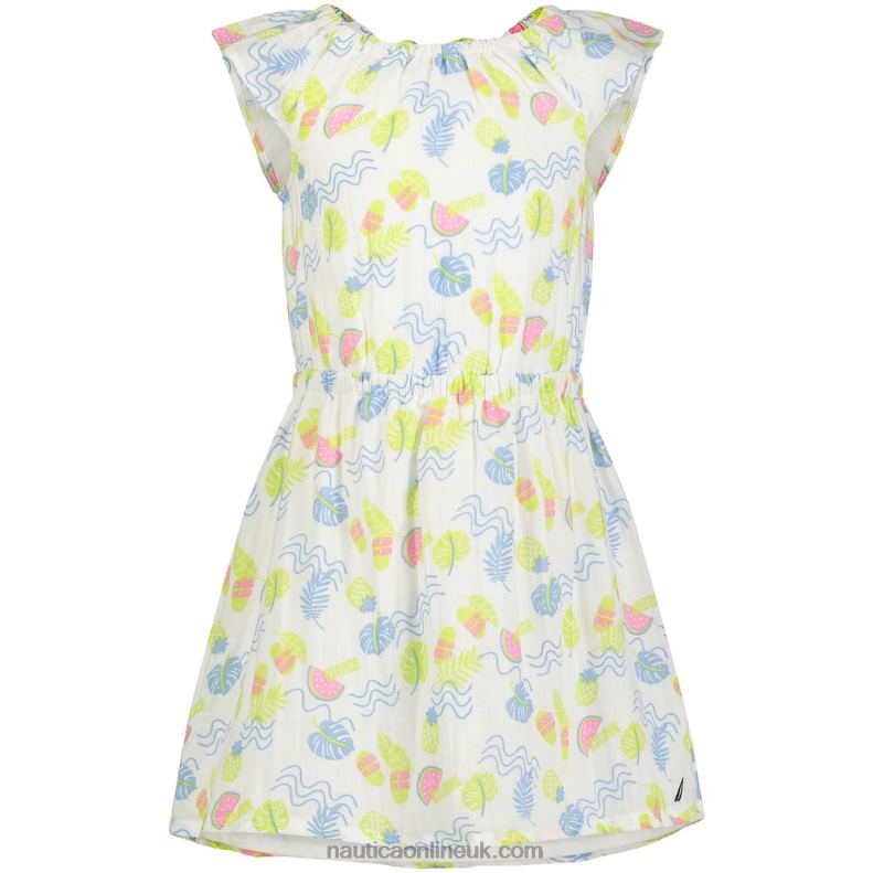 Nautica Girls' Beach Day Dress (7-16) L6J4L1481 Antique White Wash