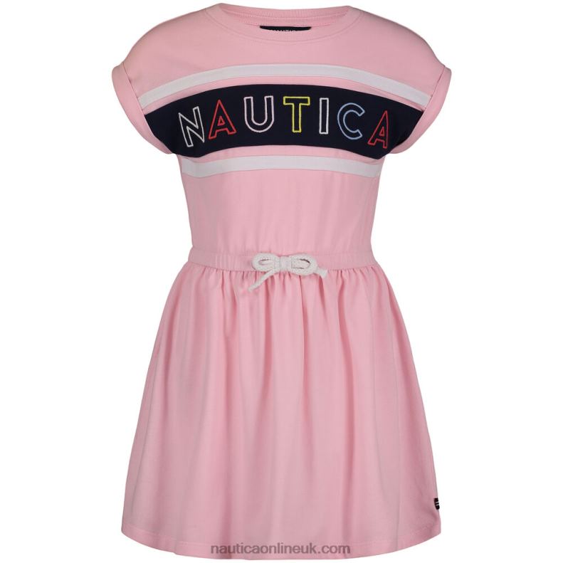 Nautica Little Girls' Billboard Logo Dress (4-6X) L6J4L1486 Sunguard Red