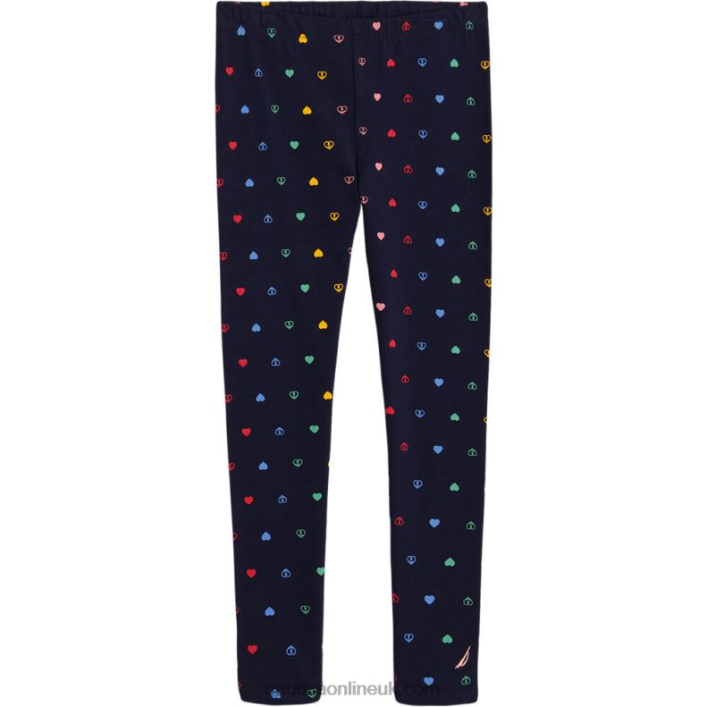Nautica Little Girls' Heart Legging (4-6X) L6J4L1343 Navy