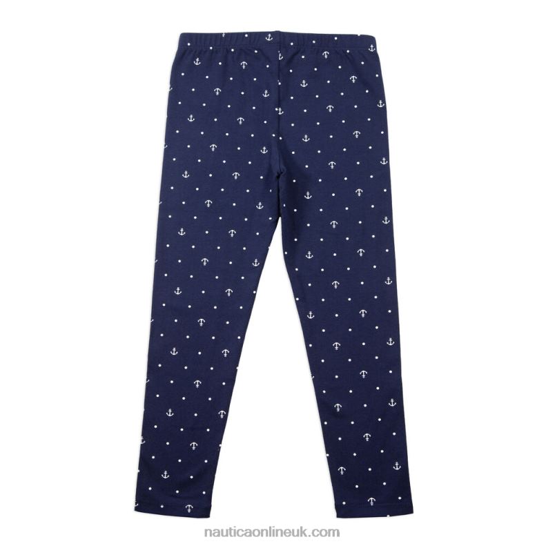 Nautica Toddler Girls\' Anchor Dot Legging (2T-4T) L6J4L1328 Navy