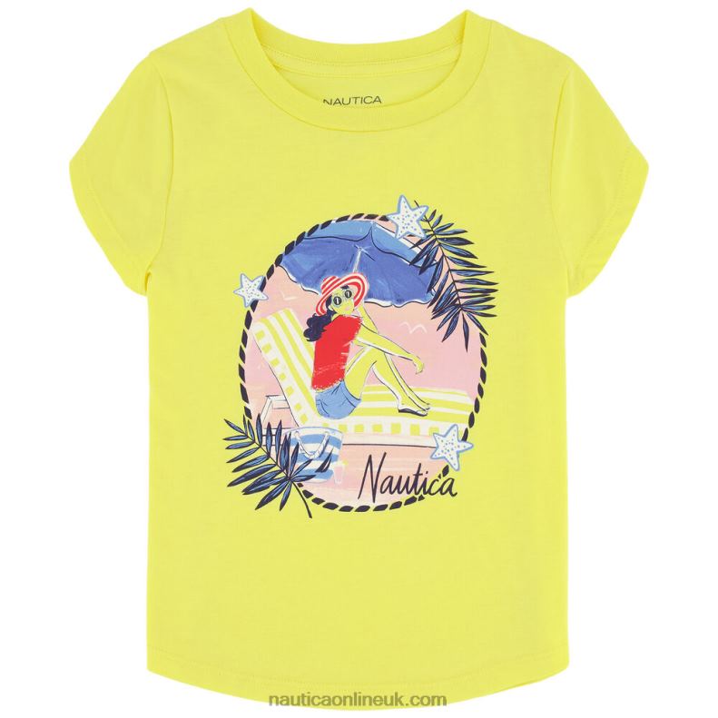 Nautica Little Girls' Girl T-Shirt (4-6X) L6J4L1518 Oro