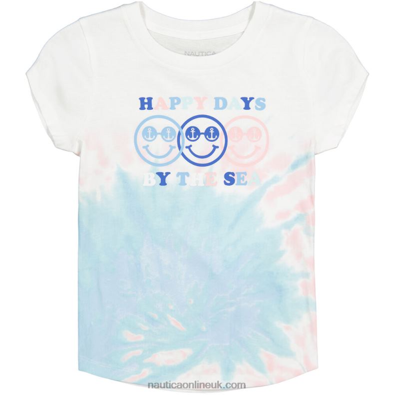 Nautica Little Girls' Happy Days T-Shirt (4-6X) L6J4L1440 Antique White Wash