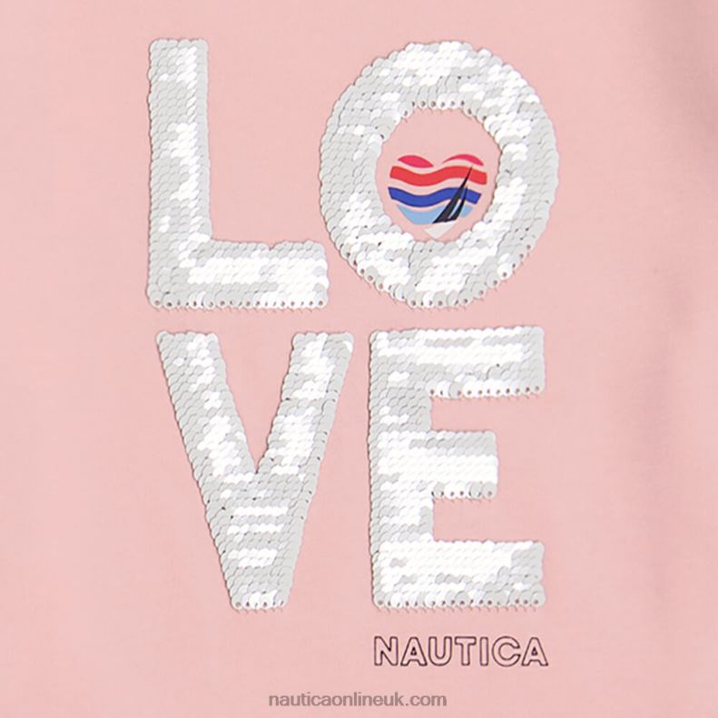 Nautica Little Girls\' Love Heart T-Shirt (4-6X) L6J4L1445 Tomato