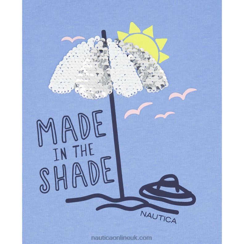 Nautica Little Girls\' Made In The Shade T-Shirt (4-6X) L6J4L1489 Starry Blue
