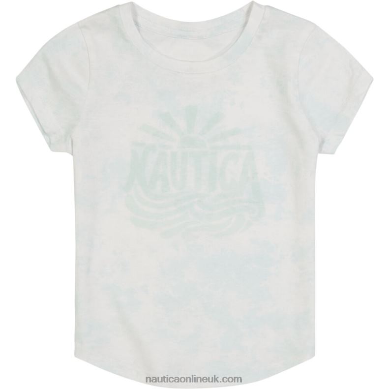Nautica Little Girls' Sunshine Graphic T-Shirt (4-6X) L6J4L1429 Worn Chambray