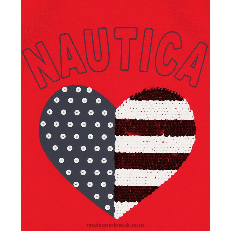 Nautica Toddler Girls\' Sequin Heart Tank (2T-4T) L6J4L1556 Pale Orchid