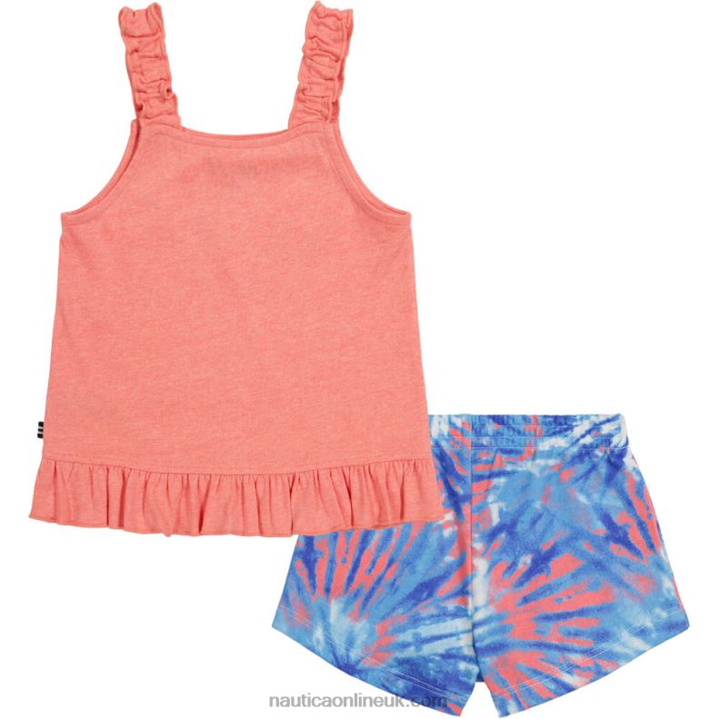 Nautica Toddler Girls\' Tank 2Pc Terry Short Set (2T-4T) L6J4L1468 Riggin Red
