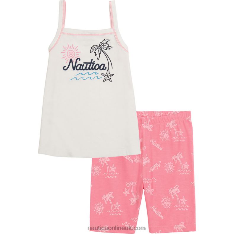 Nautica Toddler Girls' Tunic 2Pc Bike Short Set (2T-4T) L6J4L1502 Yellow