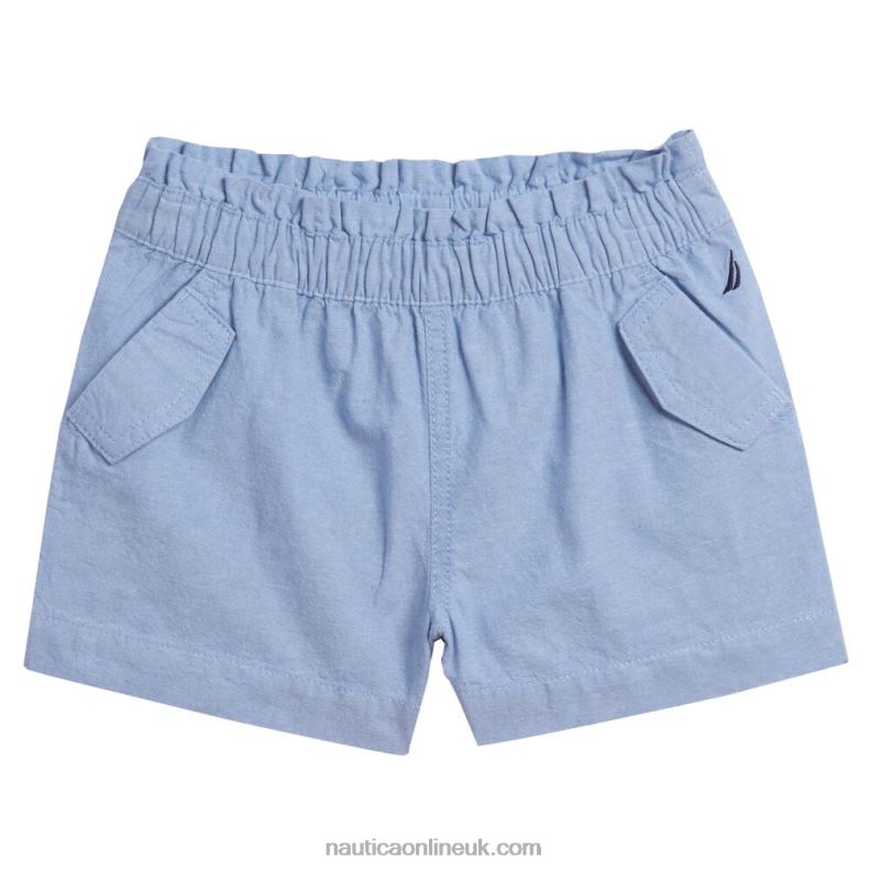 Nautica Girls' Chambray Pull-On Short (7-16) L6J4L1313 Nite Sea Heather