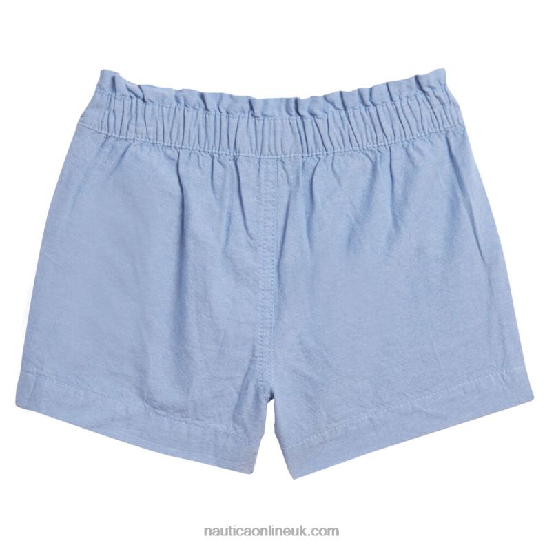 Nautica Girls\' Chambray Pull-On Short (7-16) L6J4L1313 Nite Sea Heather
