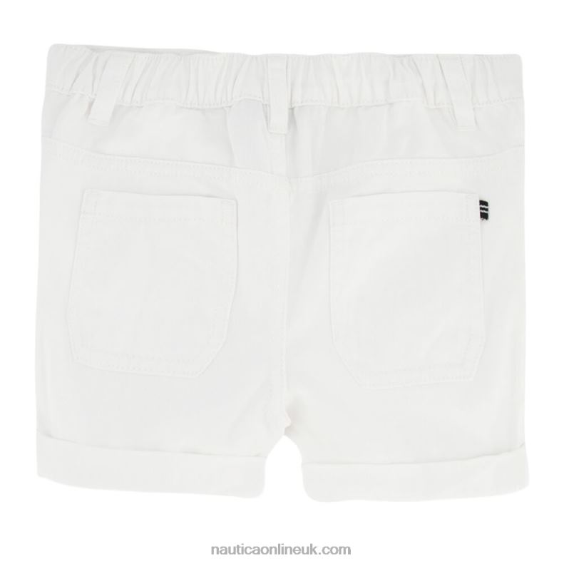 Nautica Girls\' Cuffed Pull-On Short (7-16) L6J4L1339 Antique White Wash