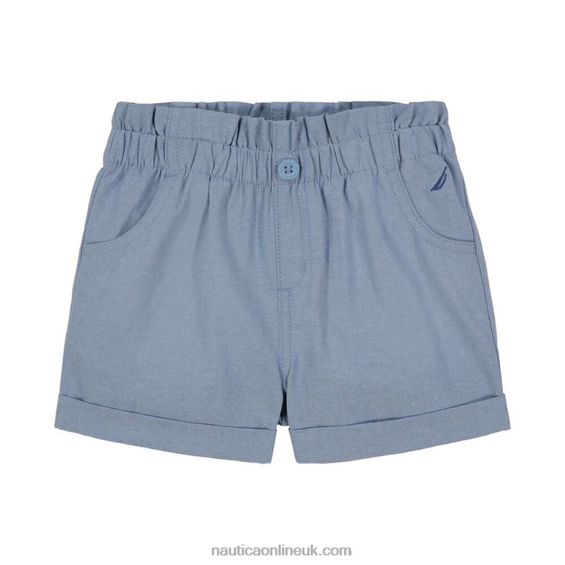 Nautica Girls' Paperbag Short (7-16) L6J4L1314 Nite Sea Heather