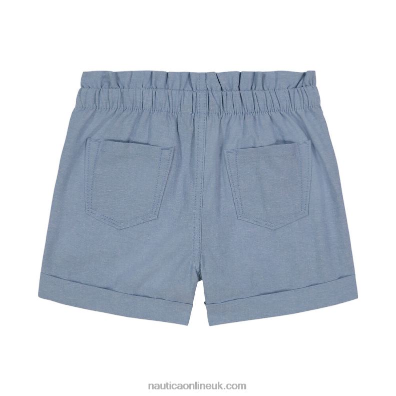 Nautica Girls\' Paperbag Short (7-16) L6J4L1314 Nite Sea Heather