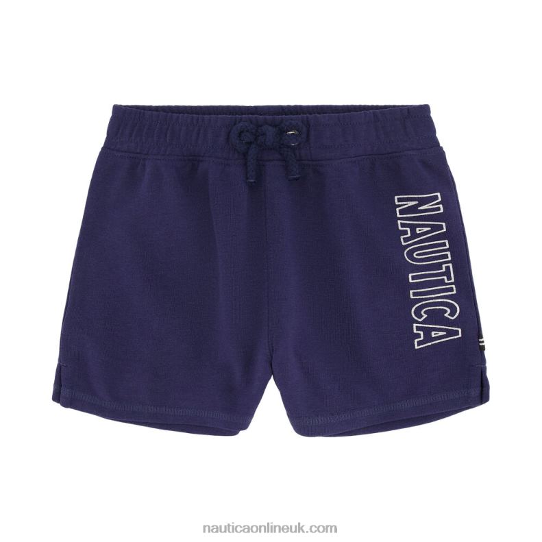 Nautica Little Girls' Pull-On Short (4-6X) L6J4L1504 Navy