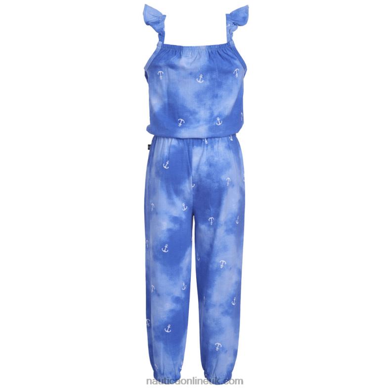 Nautica Toddler Girls\' Tie-Dye Anchor Jumpsuit (2T-4T) L6J4L1411 Aquadream