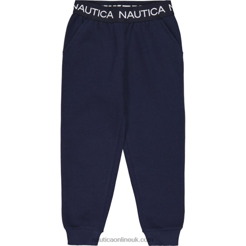 Nautica Girls' Side-Stripe Fleece Jogger (7-16) L6J4L1349 Navy