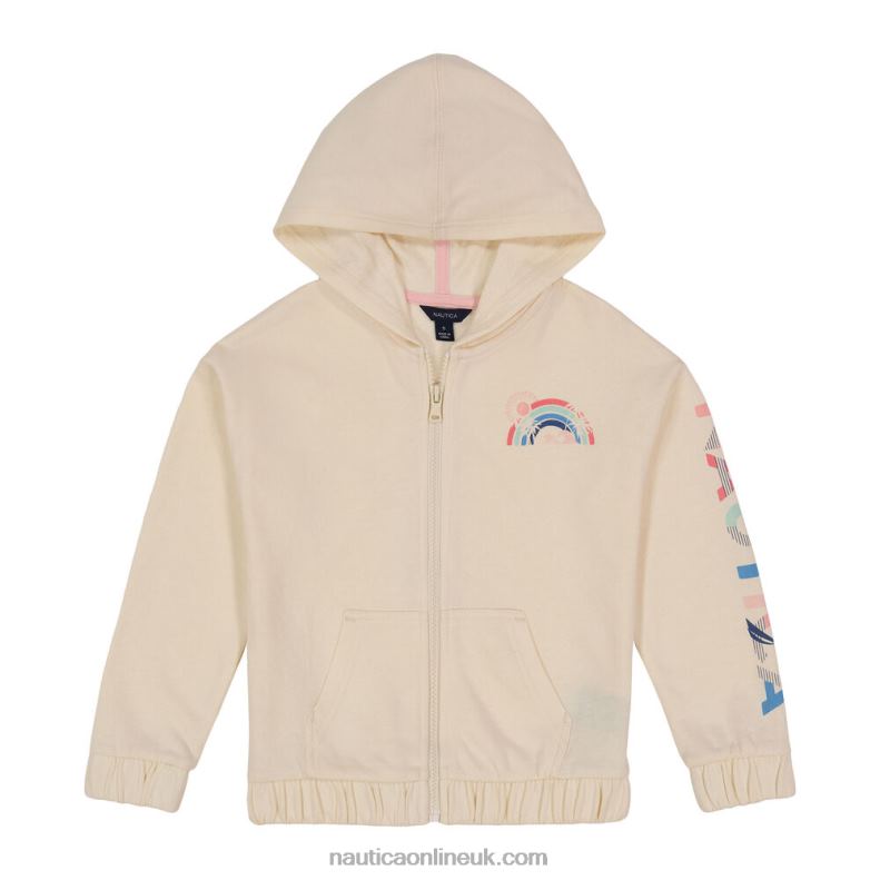 Nautica Girls' Sunset Hoodie (7-16) L6J4L1350 White Cap